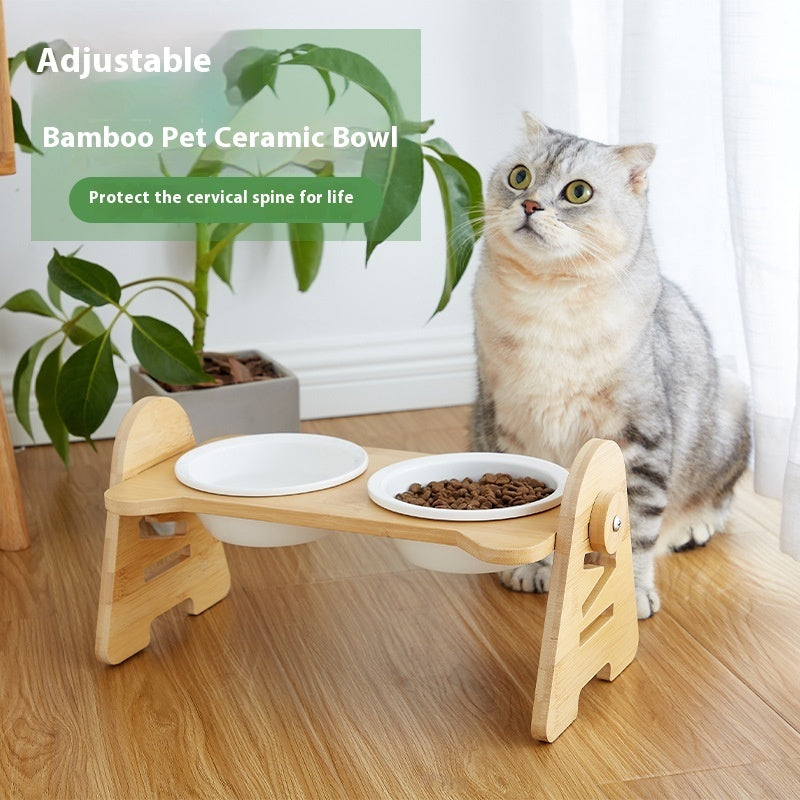 Oblique Mouth Pet Bowl Cervical Spine Protection Feeder