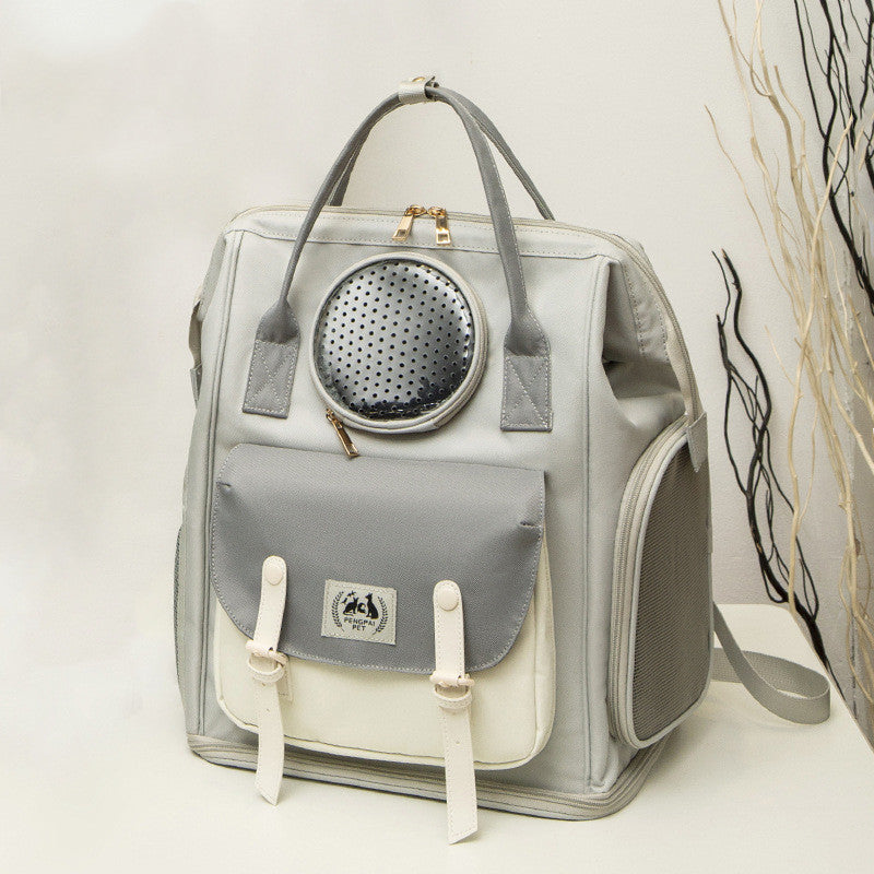 Pet Large Capacity Breathable Backpack Portable Travel Carrier