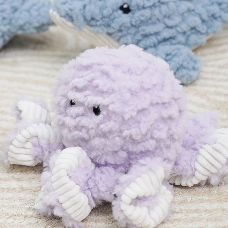Plush Animal Shape Pet Toy Bite Resistant Squeaky Corduroy Toy