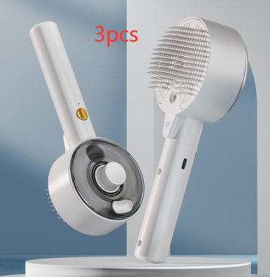 Self Cleaning Pet Steam Grooming Brush Hair Removal Tool