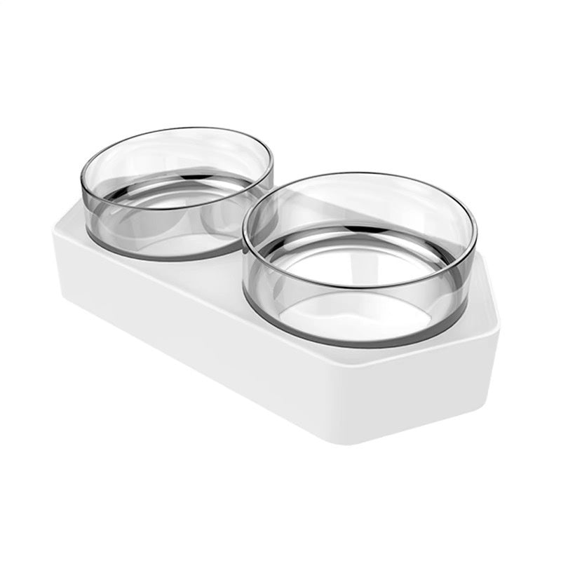 Ceramic Double Pet Bowl Cervical Spine Protection Food Water Feeder