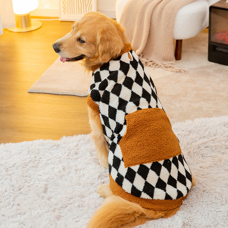 Pet Fluffy Cotton Padded Vest Warm Winter Clothing Wear
