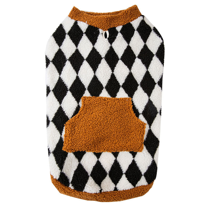 Pet Fluffy Cotton Padded Vest Warm Winter Clothing Wear