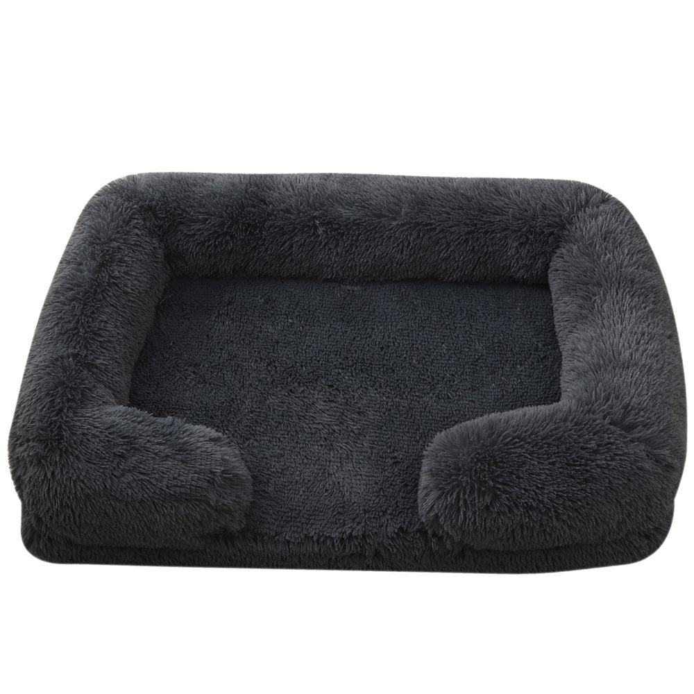 Plush Round Winter Warm Pet Bed Soft Cozy Sleeping Nest