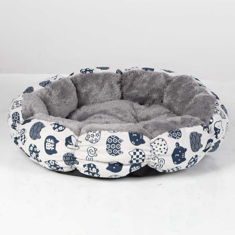 Calming Donut Pet Bed Round Fluffy Soft Comfortable Nest