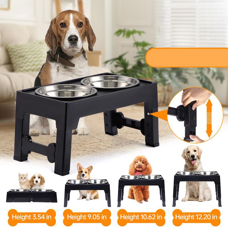 Elevated Anti Tumble Pet Feeding Bowl Neck Protection Stand