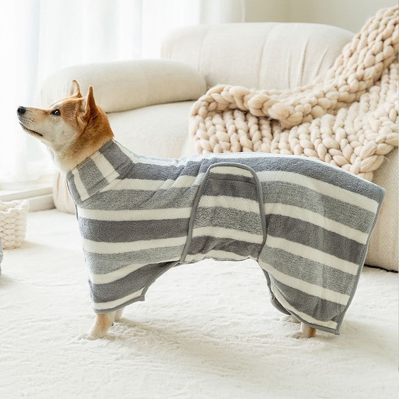 Pet Bath Robe Absorbent Bathing Towel Apparel