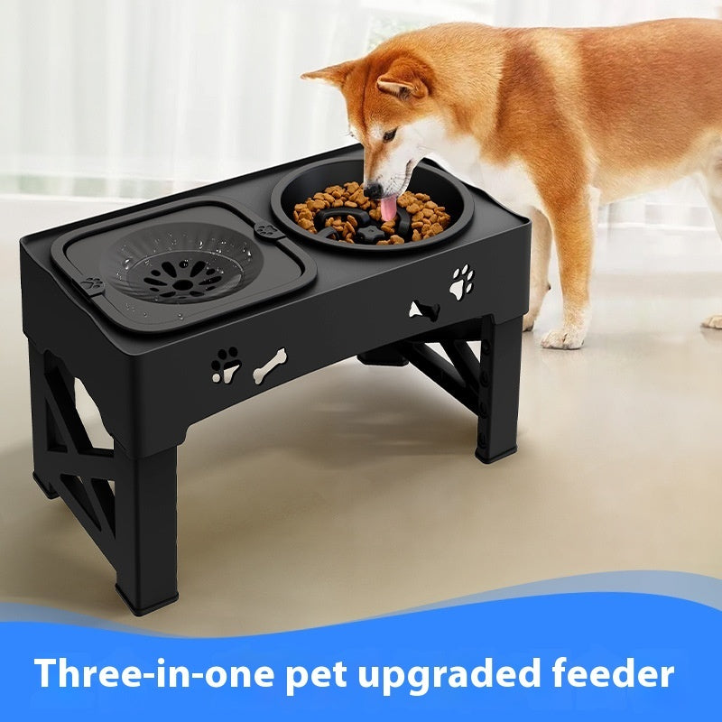 Stainless Steel Double Pet Bowl Elevated Feeder Stand