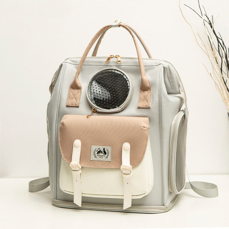 Pet Large Capacity Breathable Backpack Portable Travel Carrier
