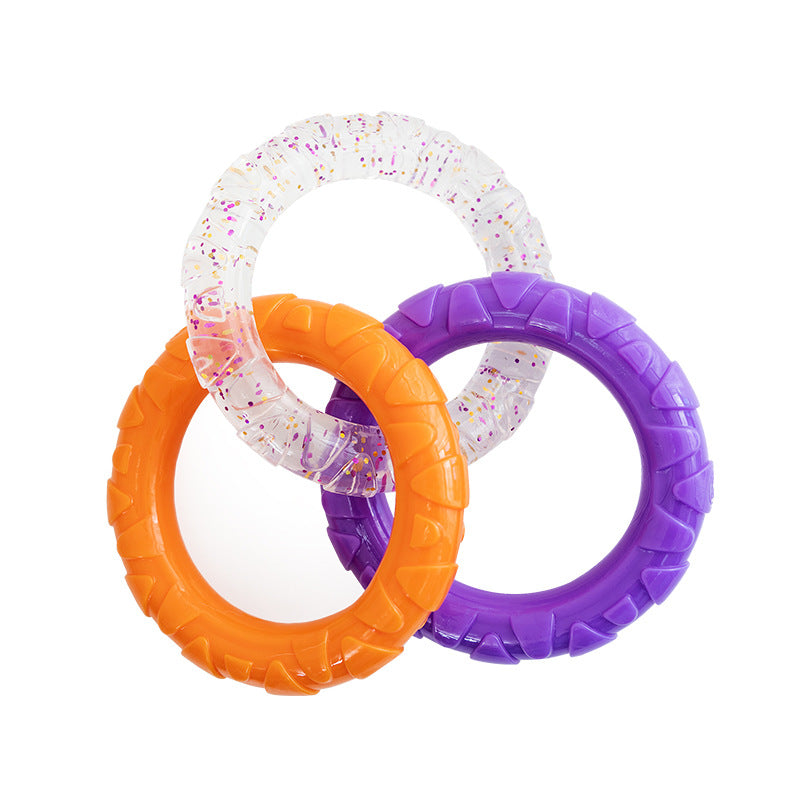 Floating Water Pet Flying Disc Training Ring Interactive Chew Toy