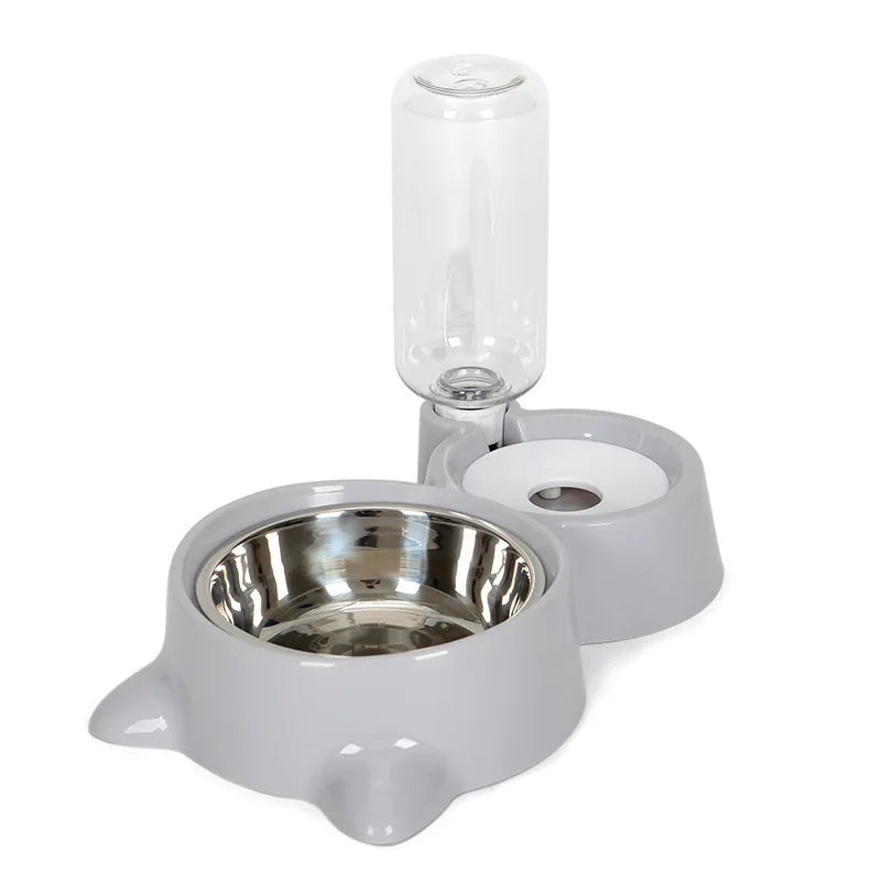 Automatic Pet Food And Water Dispenser Gravity Bowl Fountain