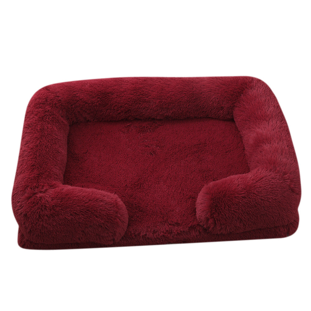 Plush Round Winter Warm Pet Bed Soft Cozy Sleeping Nest