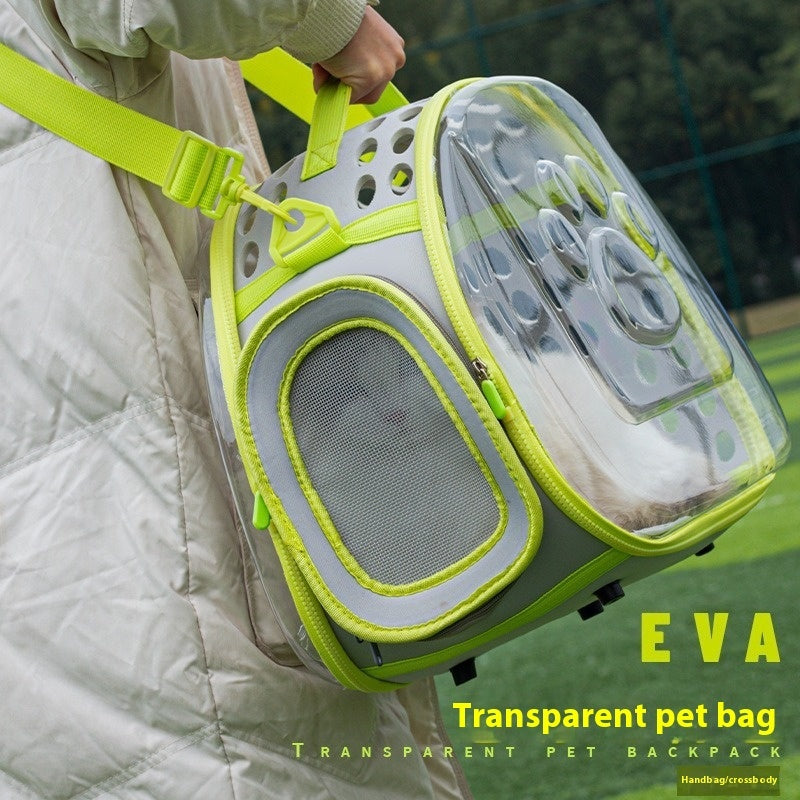 Pet Transparent Space Capsule Backpack Portable Travel Carrier