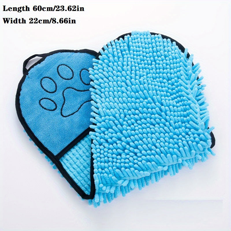 Absorbent Pet Bath Towel Microfiber Quick Dry With Hand Pockets