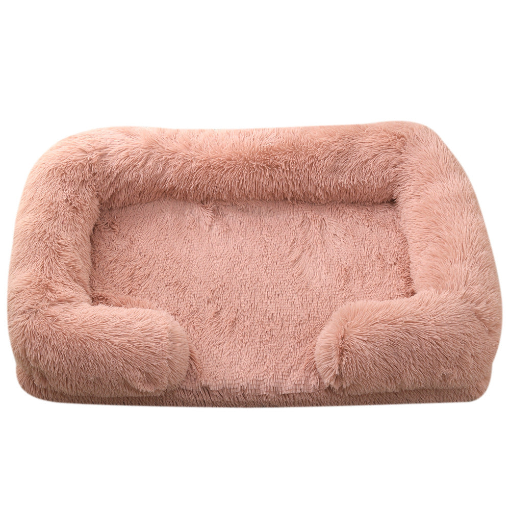 Plush Round Winter Warm Pet Bed Soft Cozy Sleeping Nest
