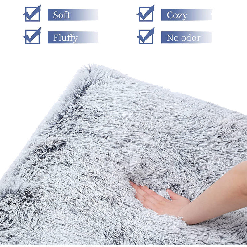 Plush Square Pet Bed With Memory Foam Deep Sleep Sofa