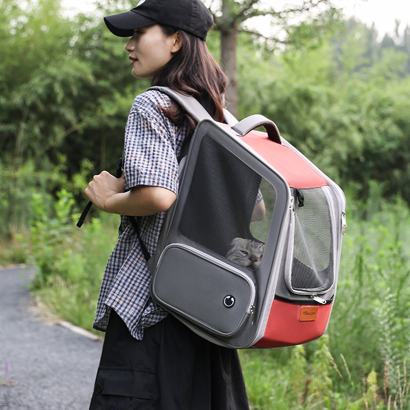 Portable Pet Diaper Backpack Expandable Large Capacity Bag