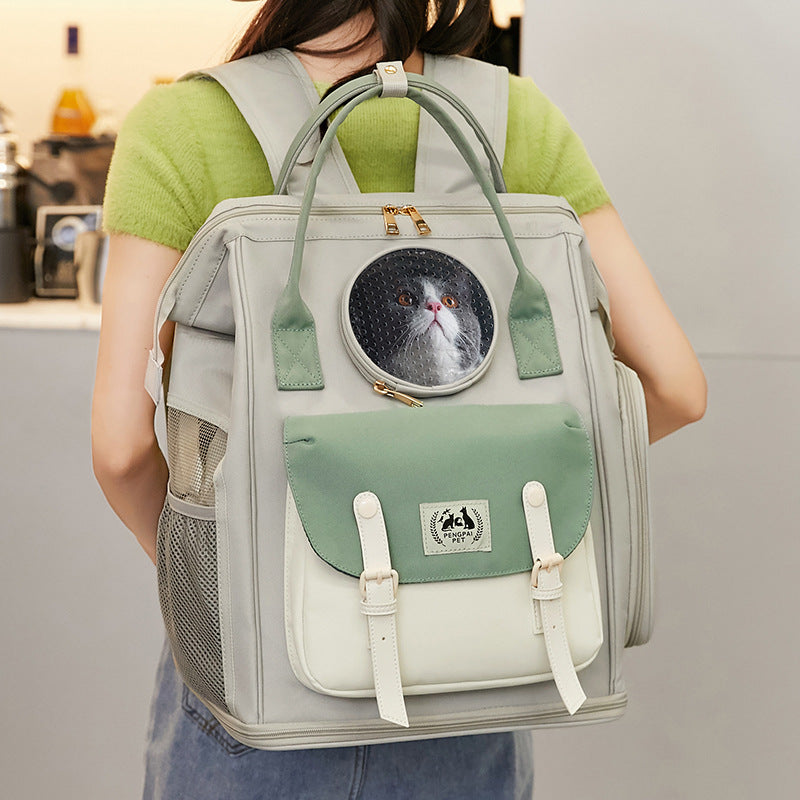 Pet Large Capacity Breathable Backpack Portable Travel Carrier
