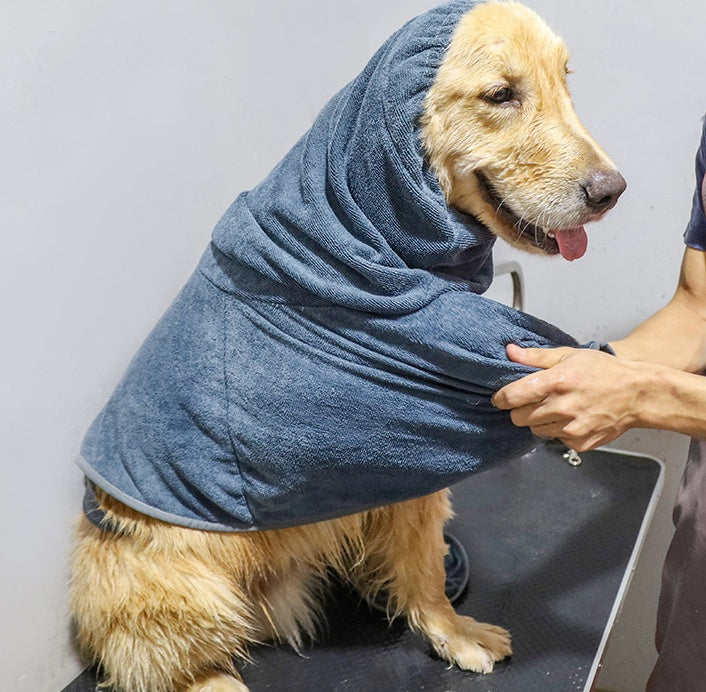 Cotton Pet Bathrobe Highly Absorbent Drying Towel