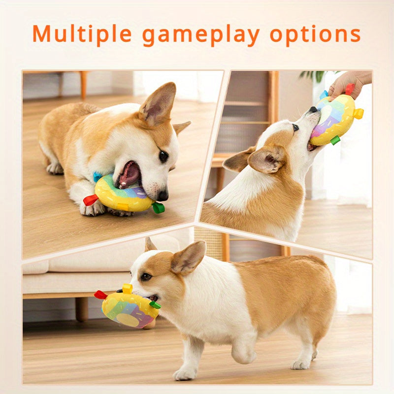 Plush Flying Disc Bite Resistant Outdoor Pet Training Toy