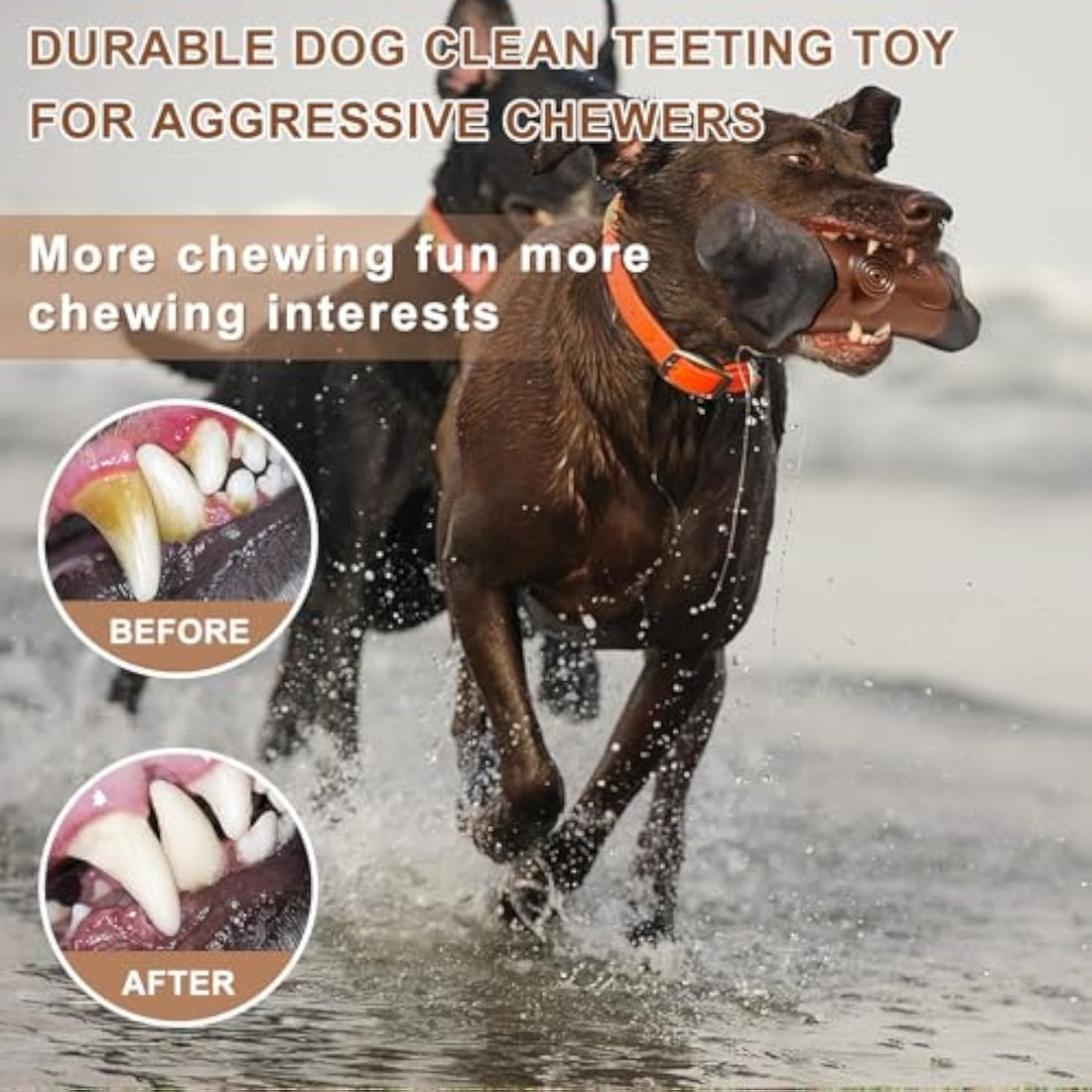 Indestructible Durable Pet Chew Toy Bacon Flavor For Large Breeds