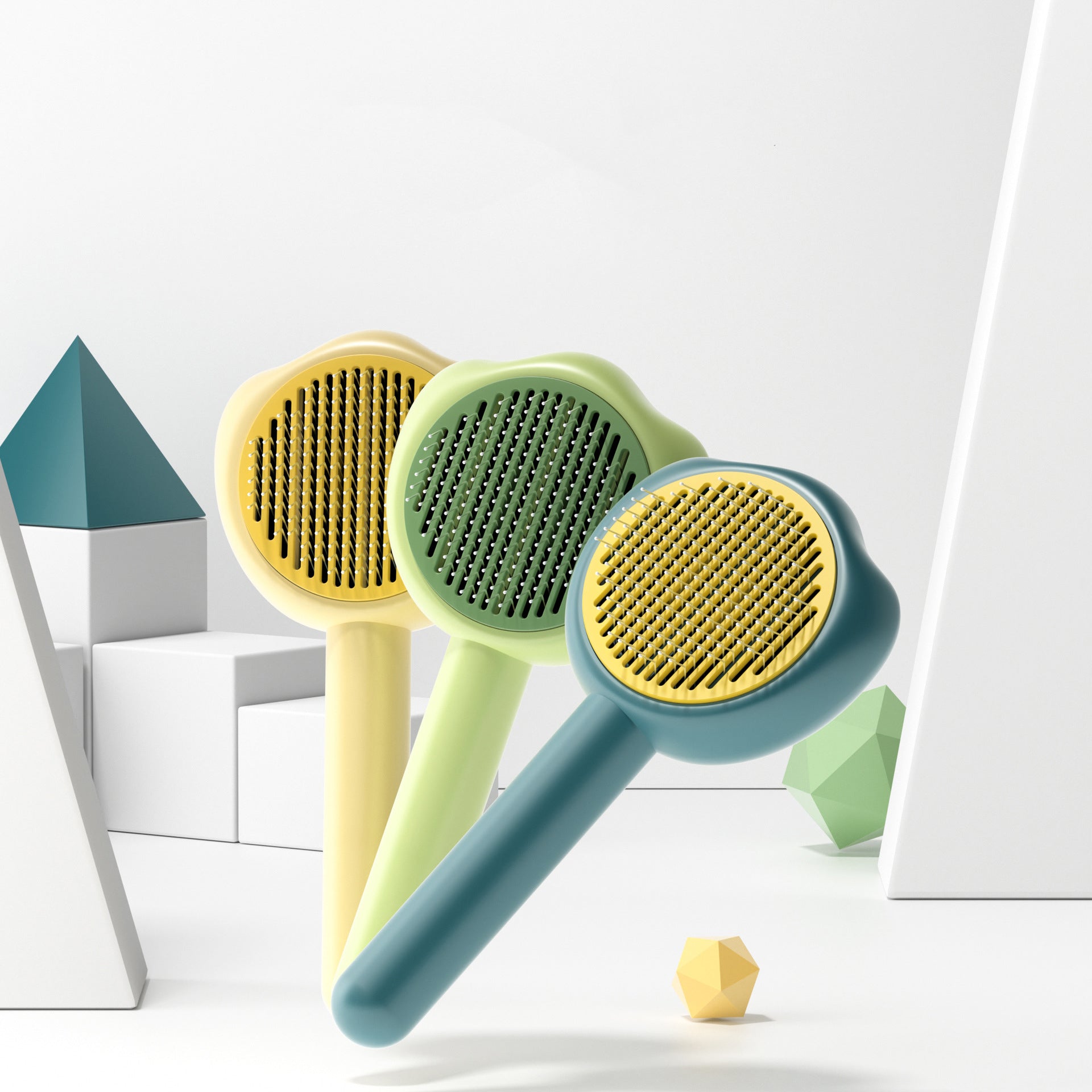 Self Cleaning Pet Grooming Needle Brush Hair Removal Comb